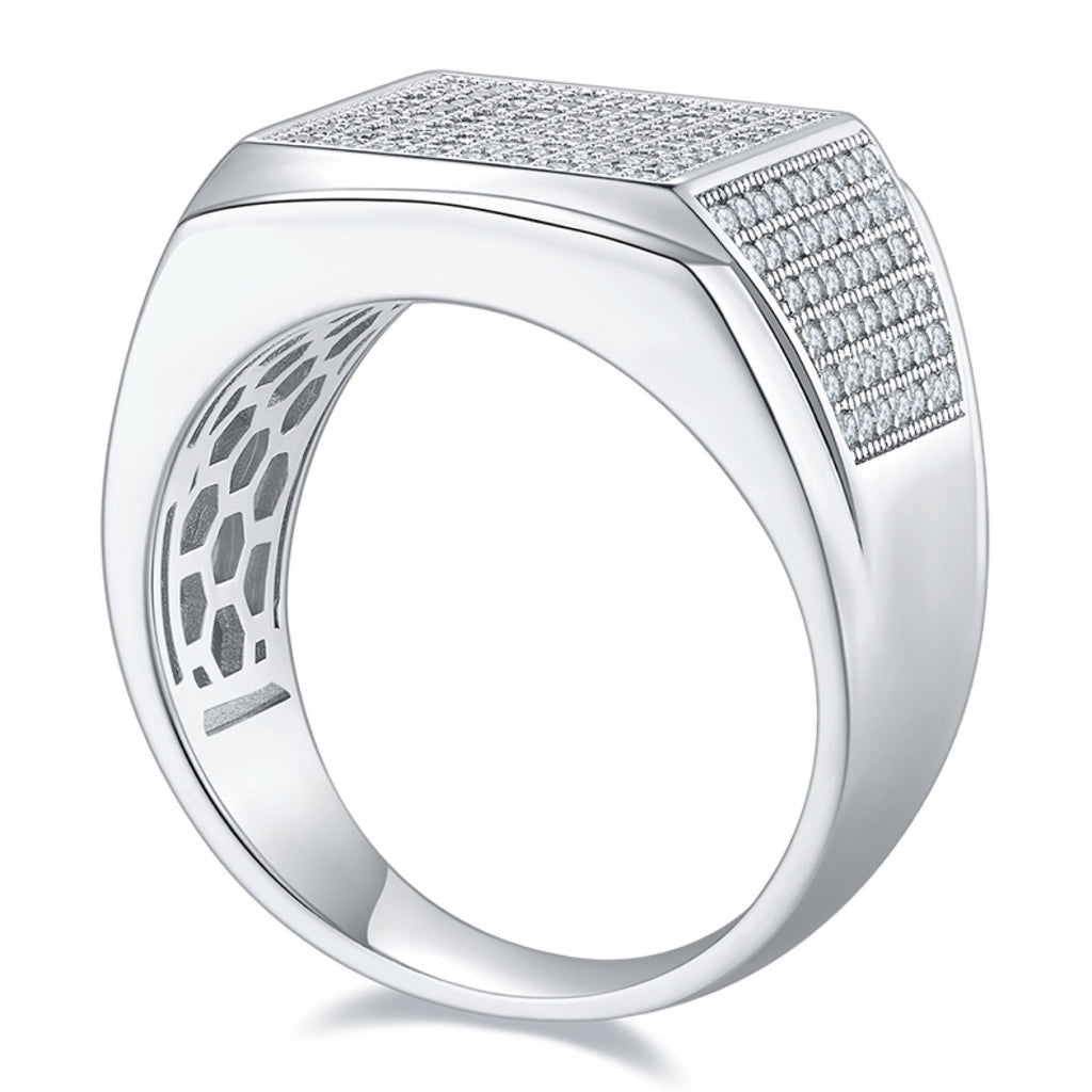 Mason Moissanite Men's Ring in S925 Sterling Silver