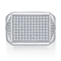 Slate Moissanite Men's Ring in S925 Sterling Silver
