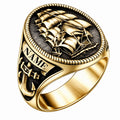 Tall Ship Signet Ring with Personalized Name Banner