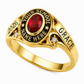 Petite Class Ring with Oval Center Stone