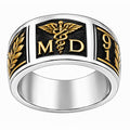 MD Caduceus Band Ring with Graduation Year