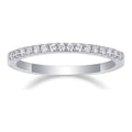 Halfway Moissanite Half Eternity Band Ring in Sterling Silver