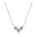 Chevron Moissanite V Cluster Necklace in Sterling Silver
