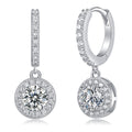 Youth 0.5 Carat Moissanite Halo Huggie Earrings in Sterling Silver