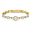 Canto 1 Carat Moissanite Tennis Bracelet in Gold-Tone Sterling Silver