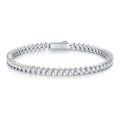 Candore Moissanite Tennis Bracelet in Sterling Silver