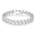 Acanto Pear-Cut Moissanite Tennis Bracelet in Sterling Silver