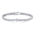 Cuspide Moissanite Geometric Tennis Bracelet in Sterling Silver