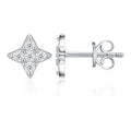 Chiarore Moissanite Star Stud Earrings in Sterling Silver