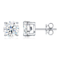 Assoluta Four-Prong Moissanite Stud Earrings in Sterling Silver