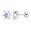 Ardore Six-Prong Moissanite Stud Earrings in Sterling Silver