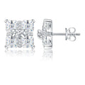 Dono Moissanite Gift Box Stud Earrings in Sterling Silver