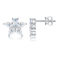 Favilla Moissanite Star Stud Earrings in Sterling Silver