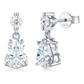 Fiaschetta Moissanite Drop Earrings in Sterling Silver