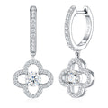 Felice 0.5 Carat Moissanite Clover Drop Earrings in Sterling Silver