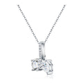Incontro 1 Carat Moissanite Two-Stone Necklace in Sterling Silver