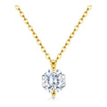 Glace Moissanite Octagon Pendant Necklace in Gold-Tone Sterling Silver