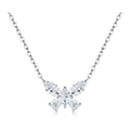 Leggera Moissanite Butterfly Necklace in Sterling Silver