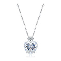 Lovelight Moissanite Heart Pendant Necklace in Sterling Silver
