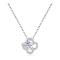Kairos Moissanite Open Clover Necklace in Sterling Silver