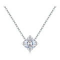 Losanga Octagon Moissanite Solitaire Necklace in Sterling Silver
