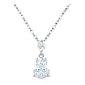 Lagena Moissanite Gourd Drop Necklace in Sterling Silver