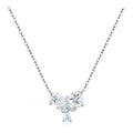 Leggiadra Moissanite Mixed-Cut Cluster Necklace in Sterling Silver