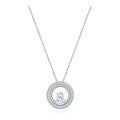 Lucetta Moissanite Open Circle Necklace in Sterling Silver