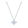 Lucina Moissanite Star Solitaire Necklace in Sterling Silver