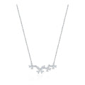 Jardin Moissanite Butterfly Bar Necklace in Sterling Silver