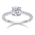 Kindred Round Moissanite Solitaire Engagement Ring in Sterling Silver