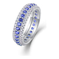 Oltremare Lab-Created Sapphire Eternity Band Ring in Sterling Silver