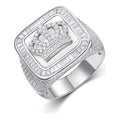 Regnant Moissanite Men's Signet Ring in Sterling Silver