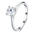 Purezza 1 Carat Moissanite Solitaire Ring in Sterling Silver