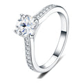 Sospiro 1 Carat Moissanite Cathedral Solitaire Ring in Sterling Silver