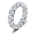 Diletta Heart-Cut Moissanite Bezel Eternity Ring in Sterling Silver