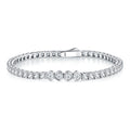 Alveare Moissanite Hexagon Tennis Bracelet in Sterling Silver