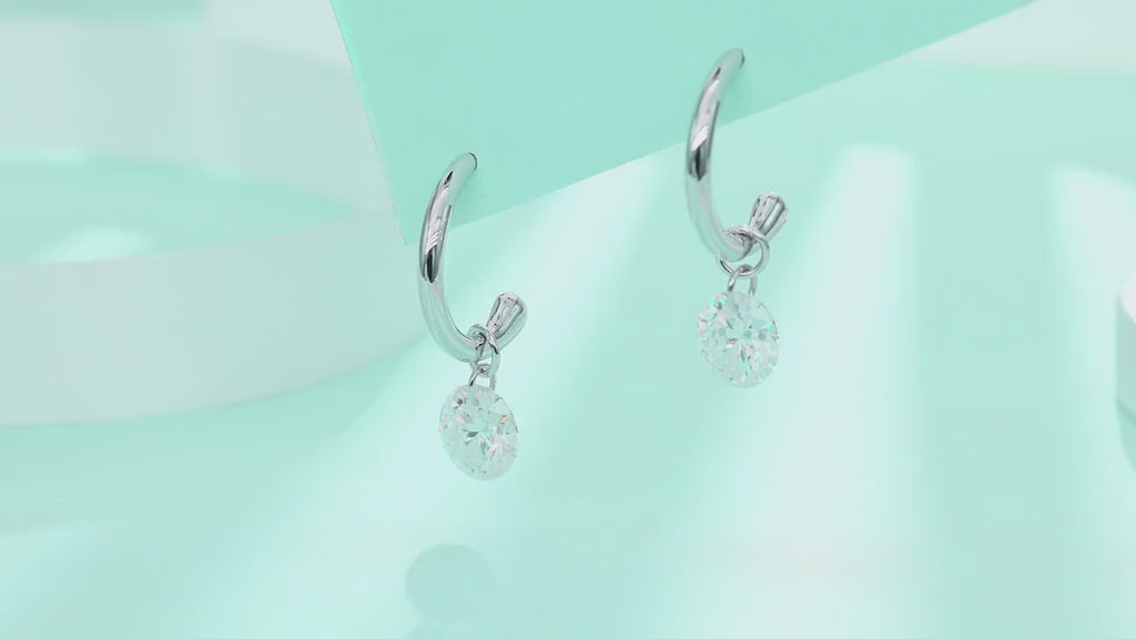 Farfalle 3 Carat Moissanite Butterfly Stud Earrings in Sterling Silver — video